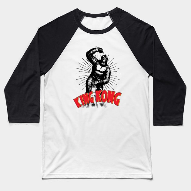 1933 KING KONG on building Baseball T-Shirt by KERZILLA